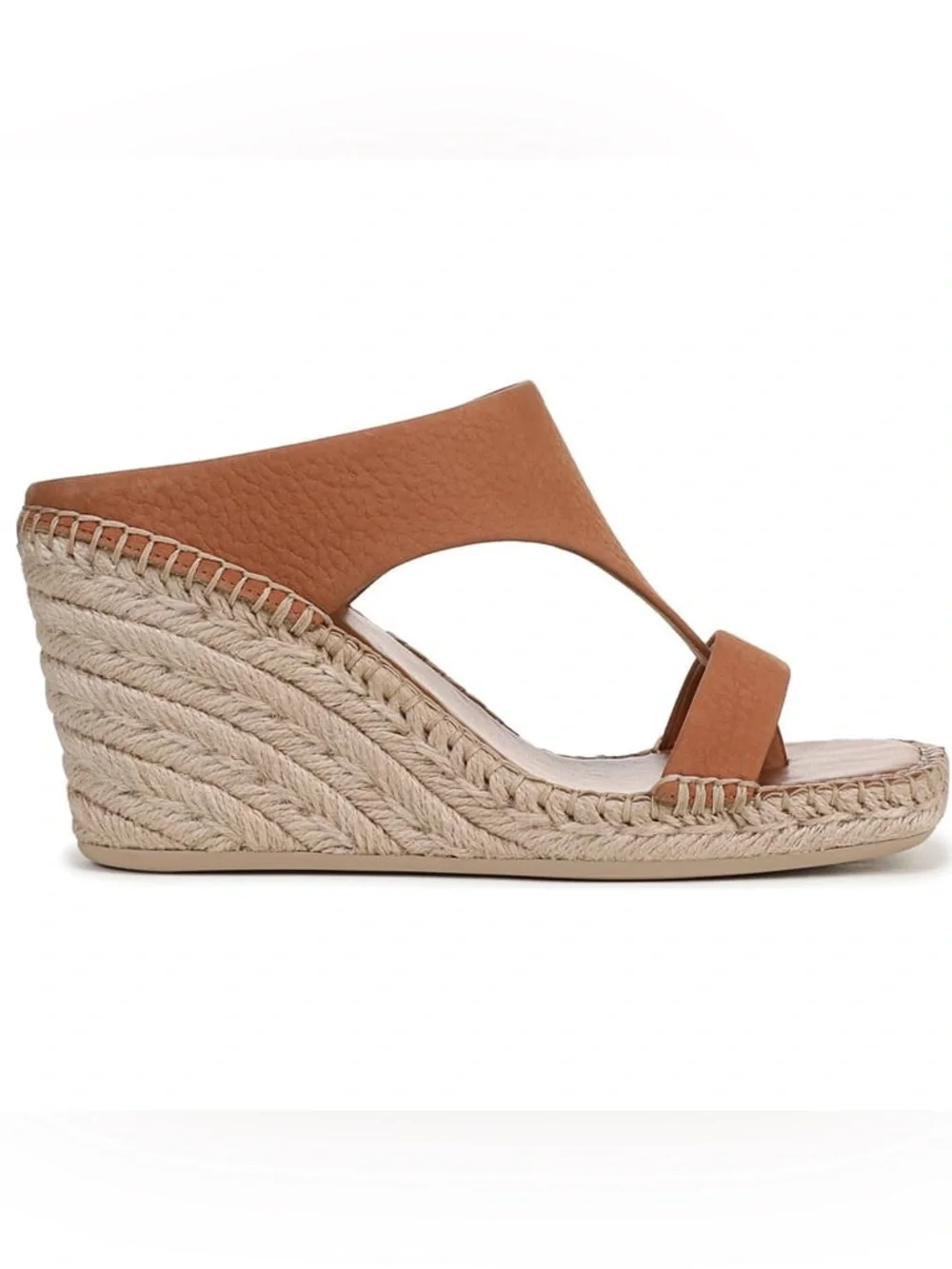 Franco Sarto Farren Leather Wedge Espadrille Sandals